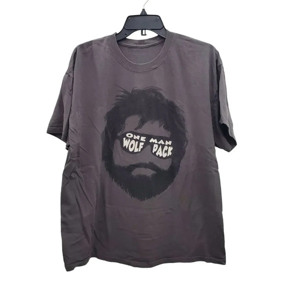 Spencer's The Hangover One Man Wolf Pack Gray Graphic Tee‎ Unisex Size XL - Picture 1 of 4